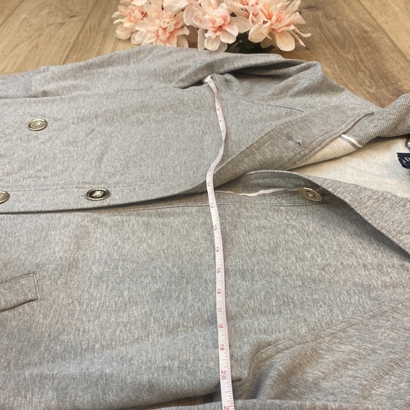 Jones NY Mock Neck Button Front Sweatshirt Jacket Casual Outerwear Lightweight - Picture 9 of 10